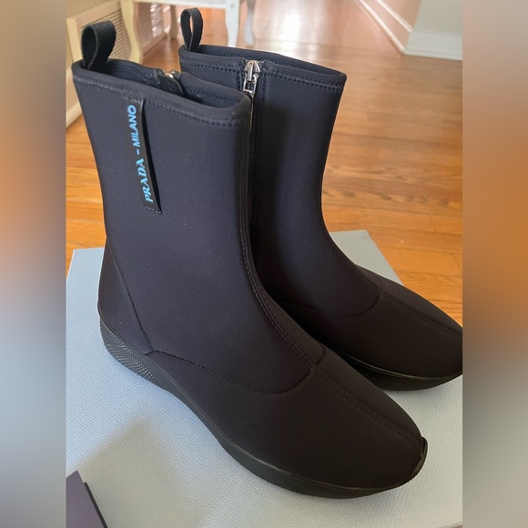 Prada Neoprene Ankle Boots - Picture 6 of 11